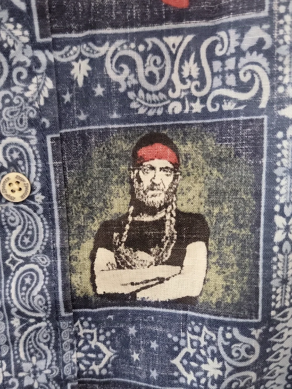 reyn spooner x Willie Nelson Americana  Print Short-Sleeve Button-Down Shirt - Picture 4 of 16